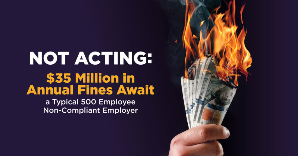 Not acting: $35 million in annual Fines await - a typical 500 employee non-compliant employer