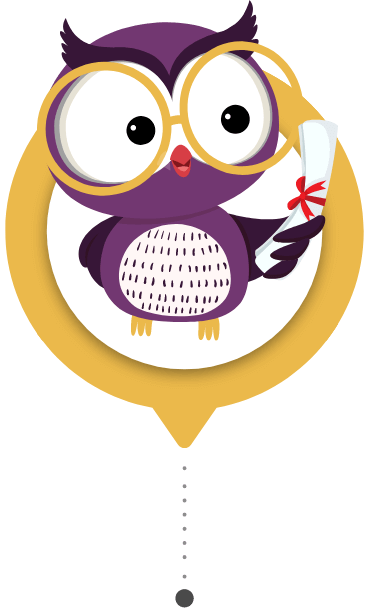 Owl with diploma